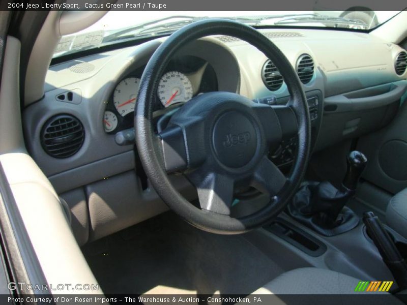 Cactus Green Pearl / Taupe 2004 Jeep Liberty Sport