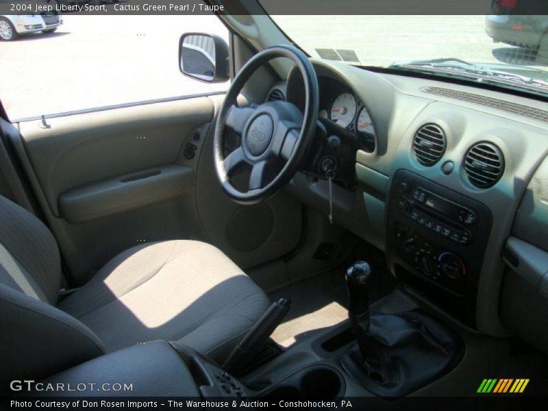Cactus Green Pearl / Taupe 2004 Jeep Liberty Sport