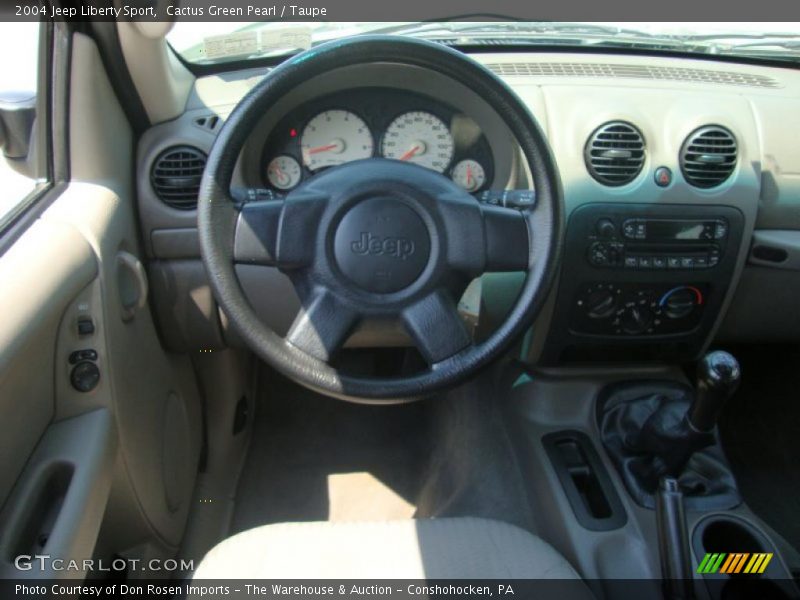 Cactus Green Pearl / Taupe 2004 Jeep Liberty Sport