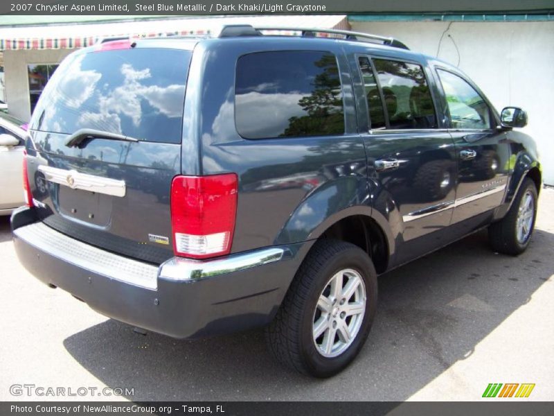 Steel Blue Metallic / Dark Khaki/Light Graystone 2007 Chrysler Aspen Limited