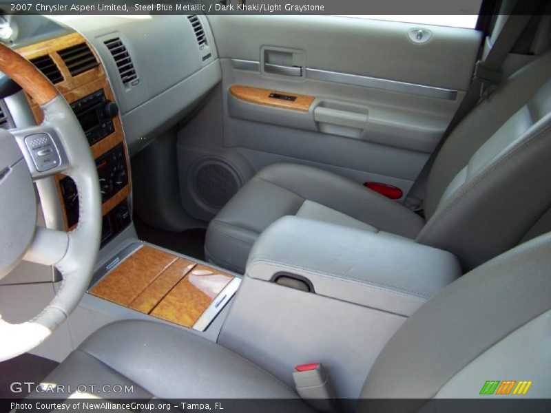 Steel Blue Metallic / Dark Khaki/Light Graystone 2007 Chrysler Aspen Limited