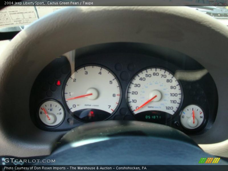 Cactus Green Pearl / Taupe 2004 Jeep Liberty Sport