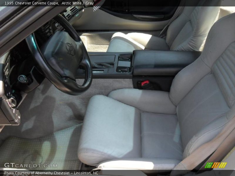 Arctic White / Gray 1995 Chevrolet Corvette Coupe