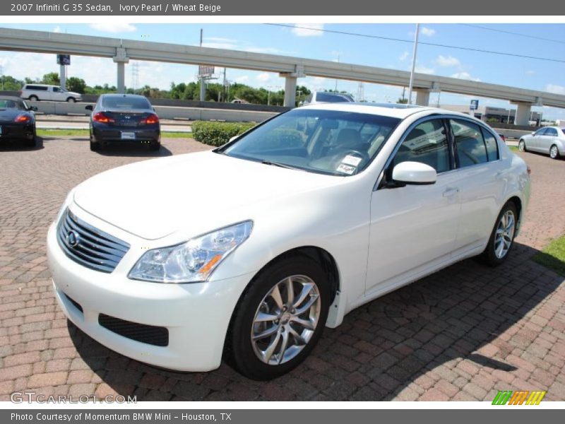 Ivory Pearl / Wheat Beige 2007 Infiniti G 35 Sedan