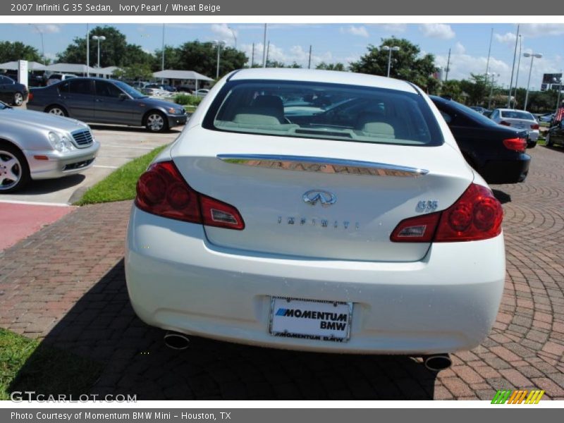 Ivory Pearl / Wheat Beige 2007 Infiniti G 35 Sedan