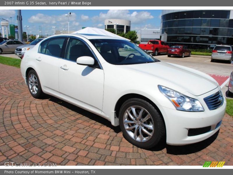 Ivory Pearl / Wheat Beige 2007 Infiniti G 35 Sedan