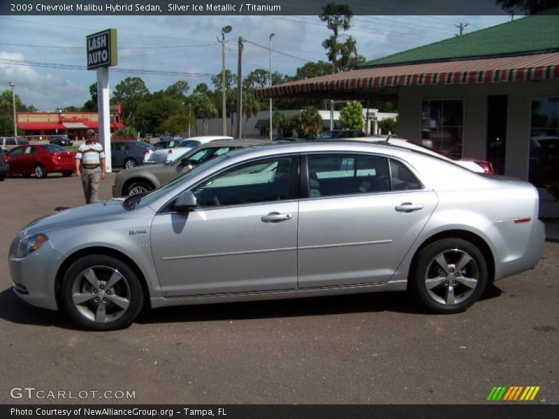 Silver Ice Metallic / Titanium 2009 Chevrolet Malibu Hybrid Sedan