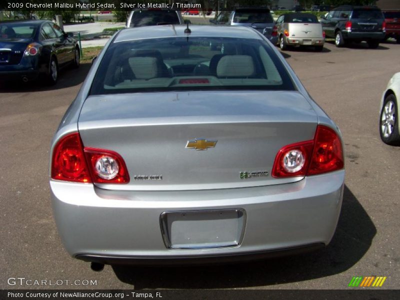 Silver Ice Metallic / Titanium 2009 Chevrolet Malibu Hybrid Sedan