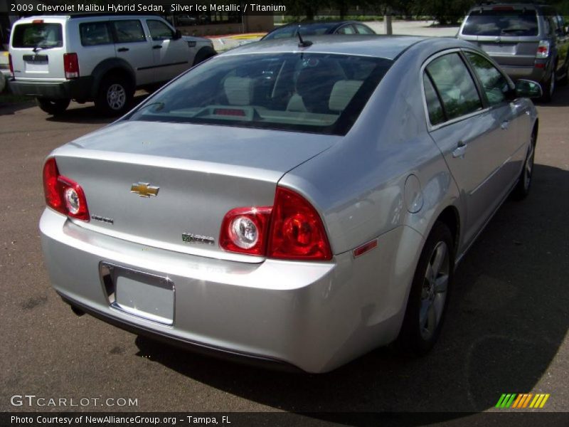 Silver Ice Metallic / Titanium 2009 Chevrolet Malibu Hybrid Sedan