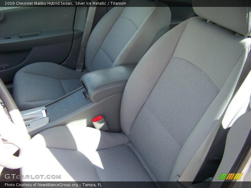 Silver Ice Metallic / Titanium 2009 Chevrolet Malibu Hybrid Sedan