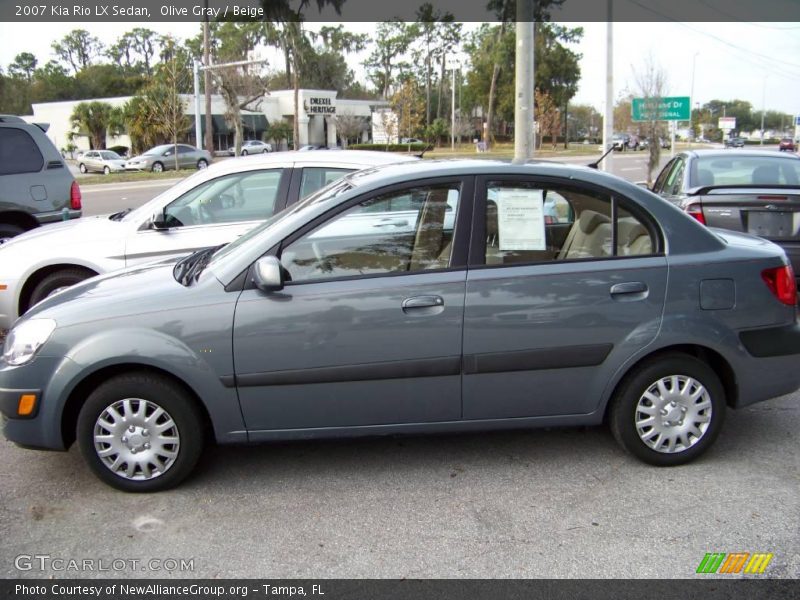 Olive Gray / Beige 2007 Kia Rio LX Sedan