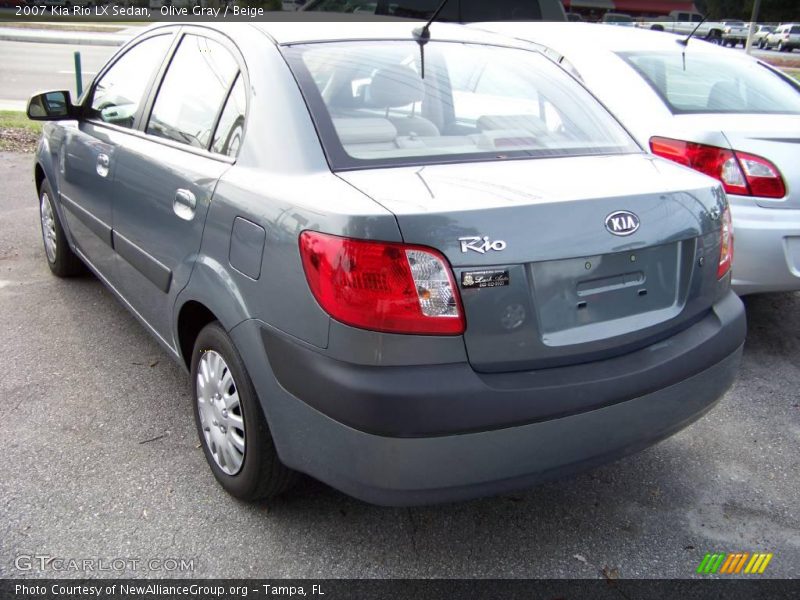 Olive Gray / Beige 2007 Kia Rio LX Sedan