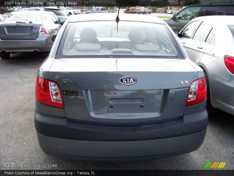 Olive Gray / Beige 2007 Kia Rio LX Sedan