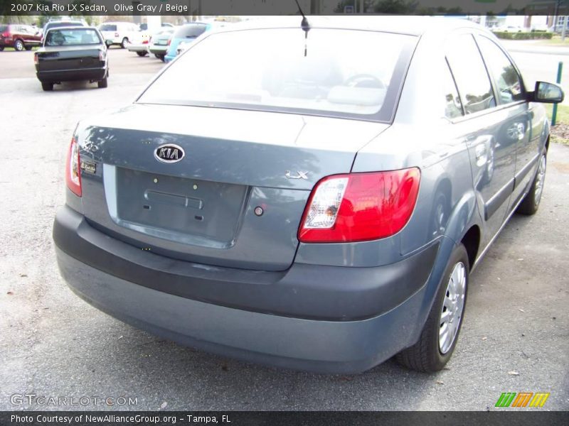 Olive Gray / Beige 2007 Kia Rio LX Sedan