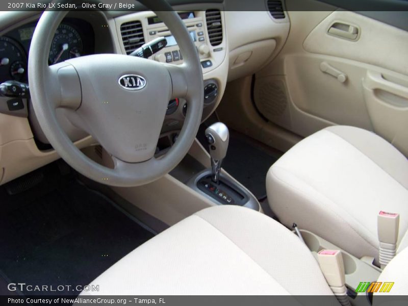 Olive Gray / Beige 2007 Kia Rio LX Sedan