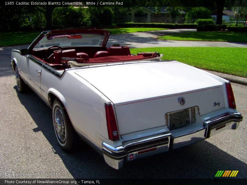 White / Carmine Red 1985 Cadillac Eldorado Biarritz Convertible