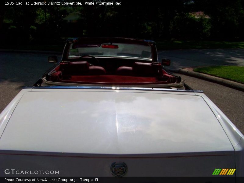 White / Carmine Red 1985 Cadillac Eldorado Biarritz Convertible