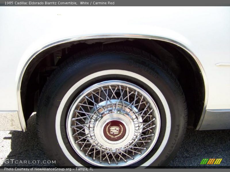 White / Carmine Red 1985 Cadillac Eldorado Biarritz Convertible