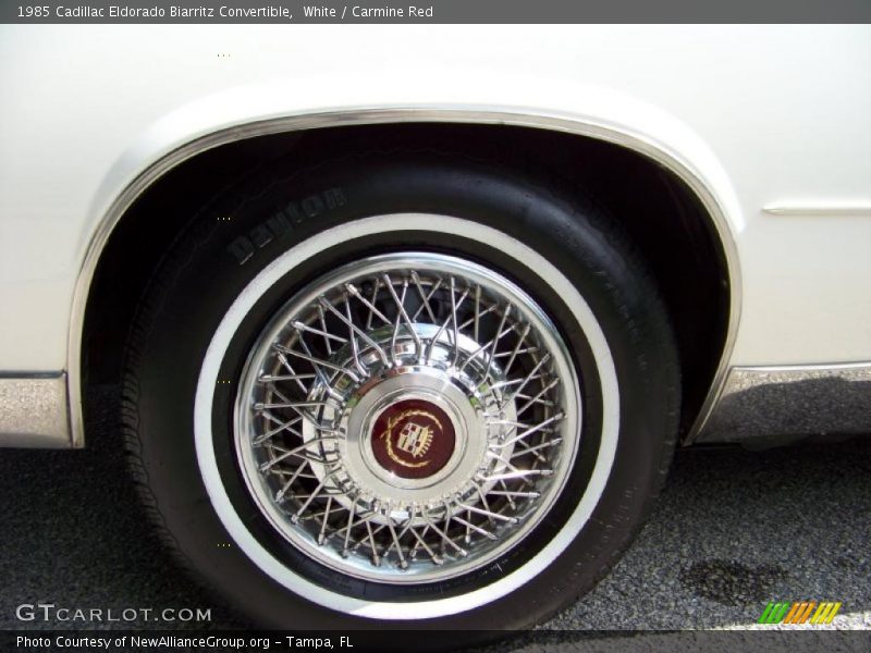 White / Carmine Red 1985 Cadillac Eldorado Biarritz Convertible