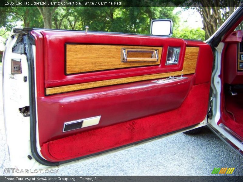 White / Carmine Red 1985 Cadillac Eldorado Biarritz Convertible