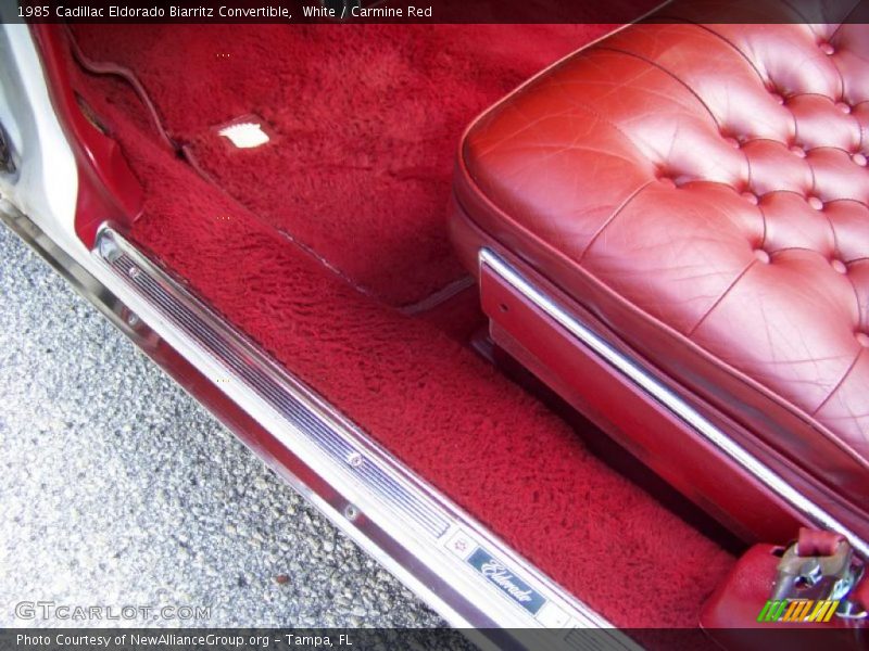 White / Carmine Red 1985 Cadillac Eldorado Biarritz Convertible