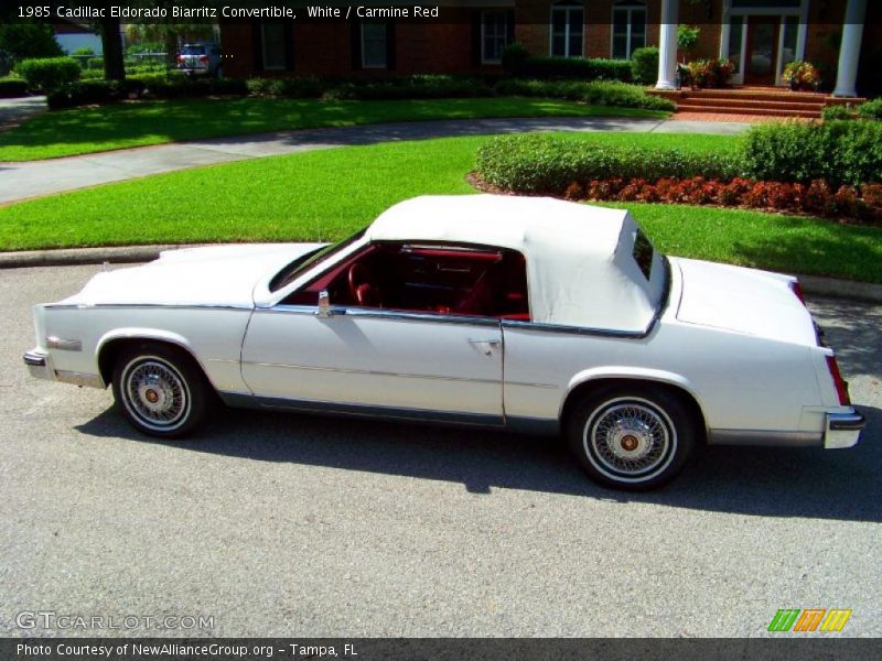 White / Carmine Red 1985 Cadillac Eldorado Biarritz Convertible