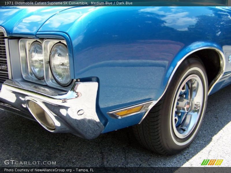 Medium Blue / Dark Blue 1971 Oldsmobile Cutlass Supreme SX Convertible