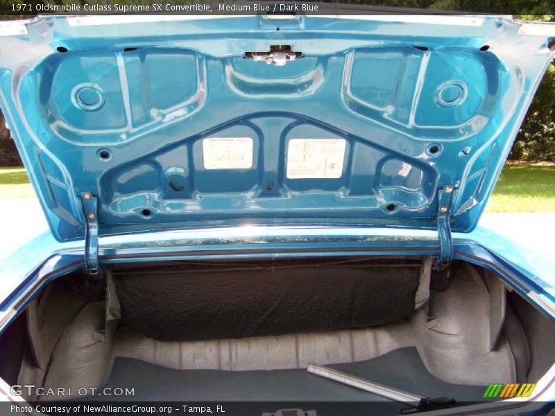 Medium Blue / Dark Blue 1971 Oldsmobile Cutlass Supreme SX Convertible
