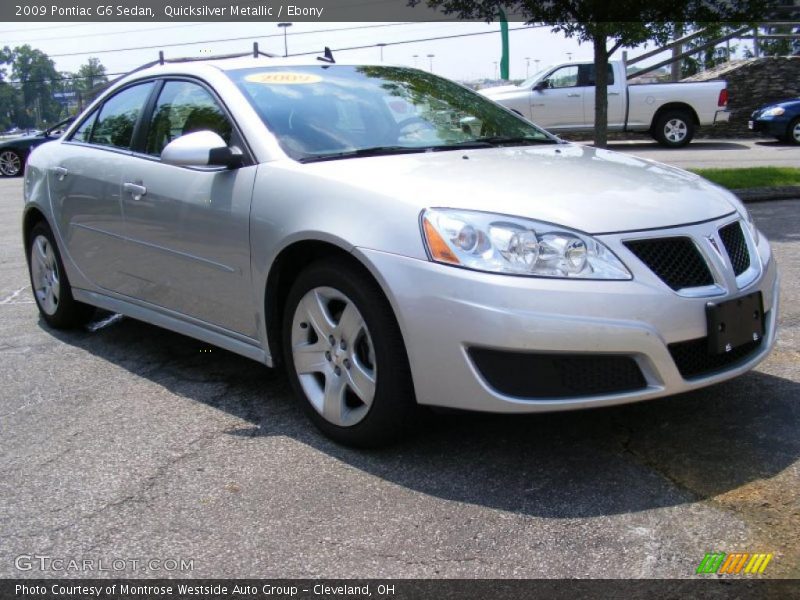 Quicksilver Metallic / Ebony 2009 Pontiac G6 Sedan