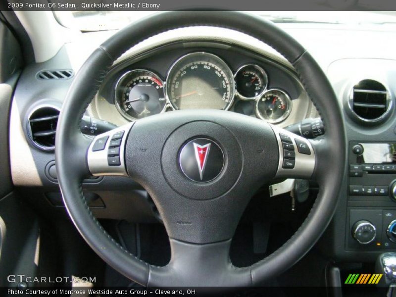 Quicksilver Metallic / Ebony 2009 Pontiac G6 Sedan