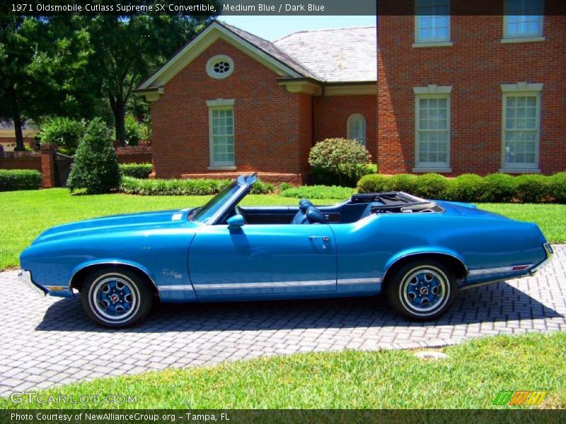 Medium Blue / Dark Blue 1971 Oldsmobile Cutlass Supreme SX Convertible