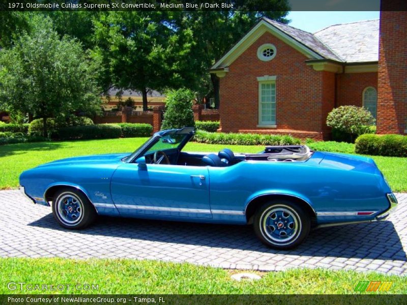 Medium Blue / Dark Blue 1971 Oldsmobile Cutlass Supreme SX Convertible