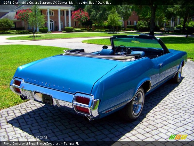 Medium Blue / Dark Blue 1971 Oldsmobile Cutlass Supreme SX Convertible