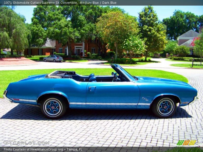 Medium Blue / Dark Blue 1971 Oldsmobile Cutlass Supreme SX Convertible