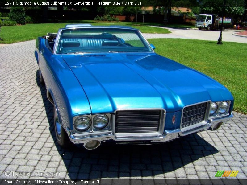 Medium Blue / Dark Blue 1971 Oldsmobile Cutlass Supreme SX Convertible