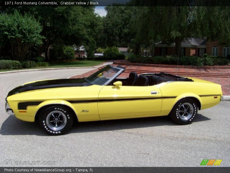 Grabber Yellow / Black 1971 Ford Mustang Convertible