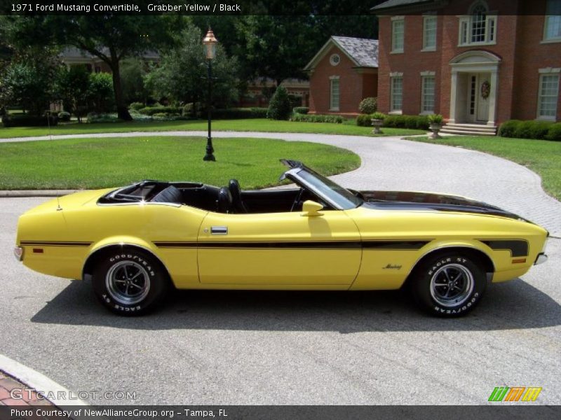 Grabber Yellow / Black 1971 Ford Mustang Convertible
