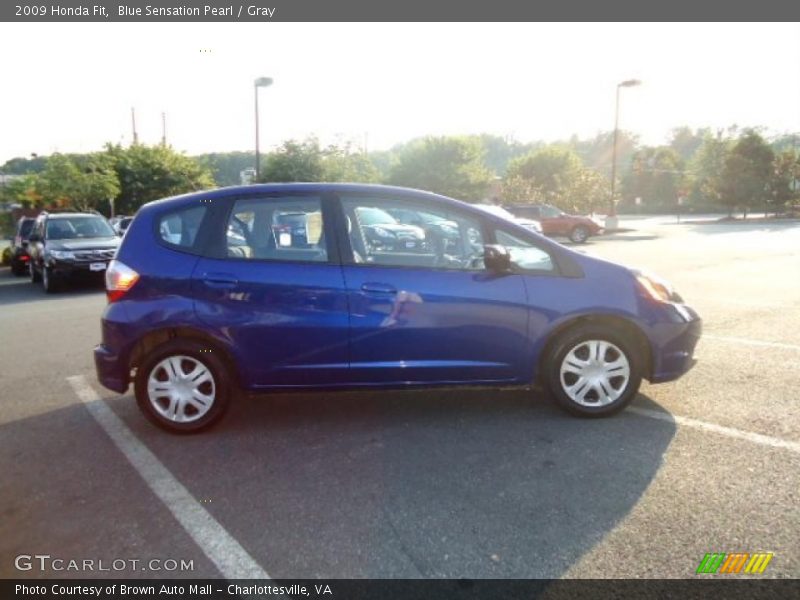 Blue Sensation Pearl / Gray 2009 Honda Fit