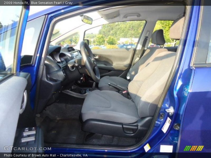 Blue Sensation Pearl / Gray 2009 Honda Fit