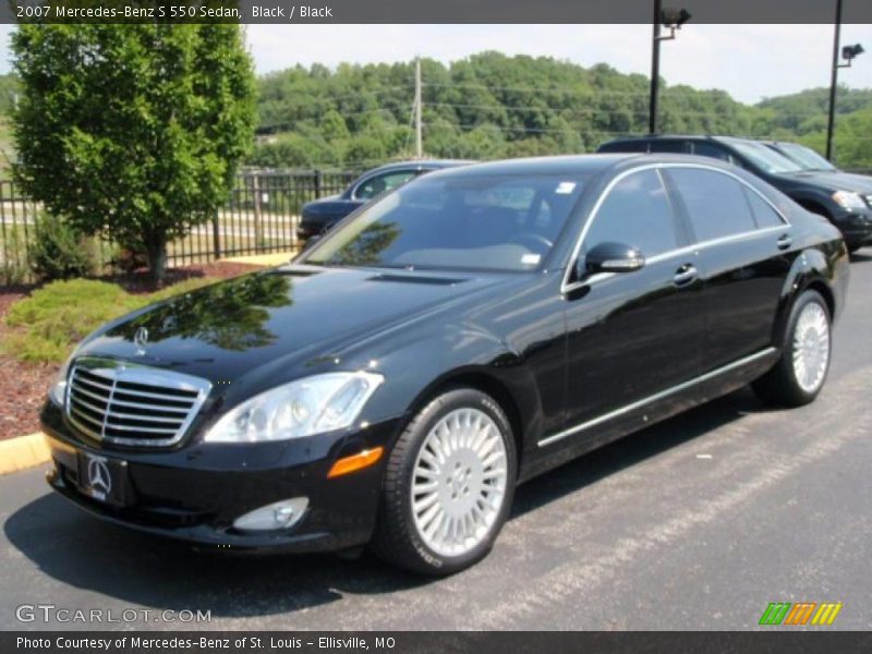 Black / Black 2007 Mercedes-Benz S 550 Sedan