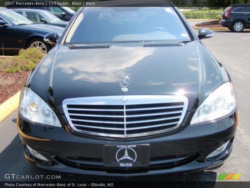 Black / Black 2007 Mercedes-Benz S 550 Sedan