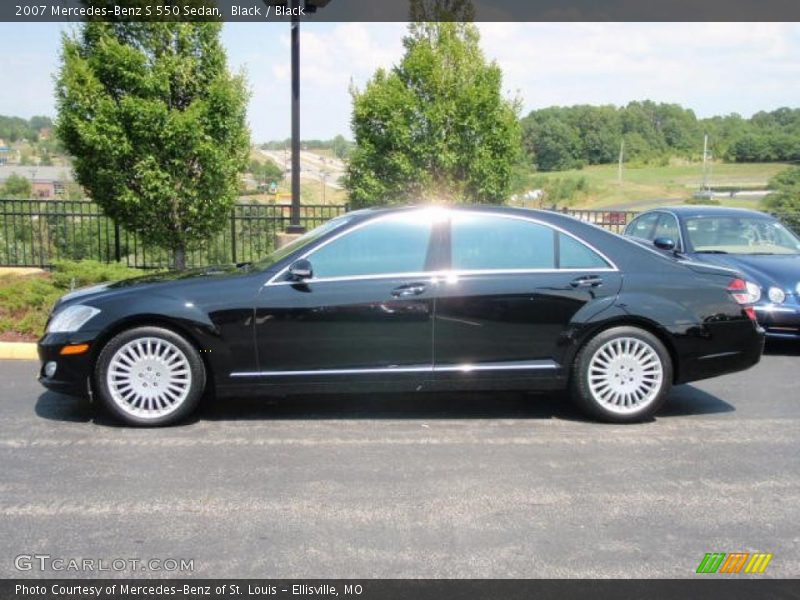 Black / Black 2007 Mercedes-Benz S 550 Sedan