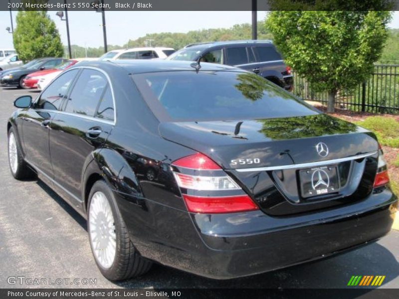 Black / Black 2007 Mercedes-Benz S 550 Sedan