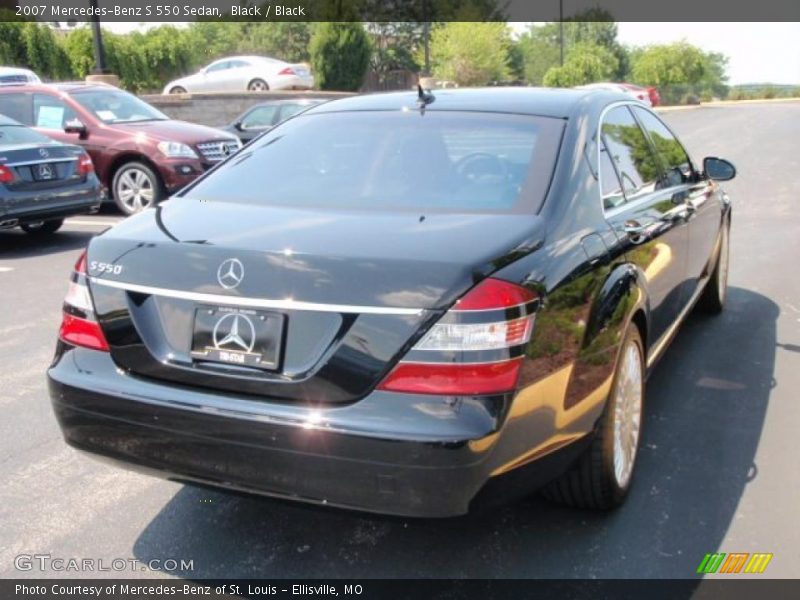 Black / Black 2007 Mercedes-Benz S 550 Sedan