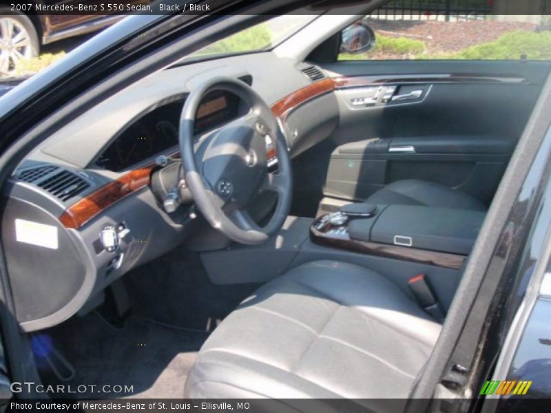 Black / Black 2007 Mercedes-Benz S 550 Sedan