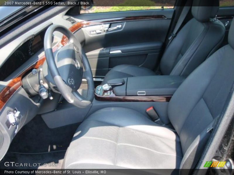 Black / Black 2007 Mercedes-Benz S 550 Sedan