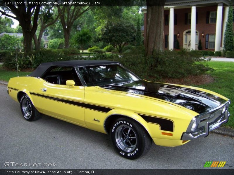 Grabber Yellow / Black 1971 Ford Mustang Convertible