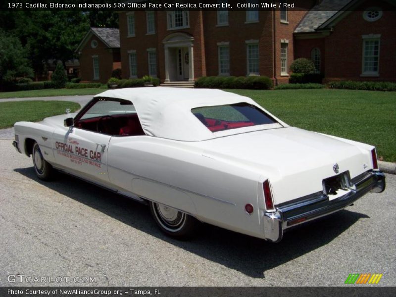 Cotillion White / Red 1973 Cadillac Eldorado Indianapolis 500 Official Pace Car Replica Convertible