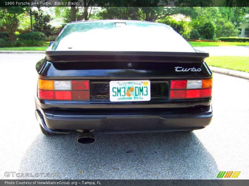 Black / Black 1986 Porsche 944 Turbo