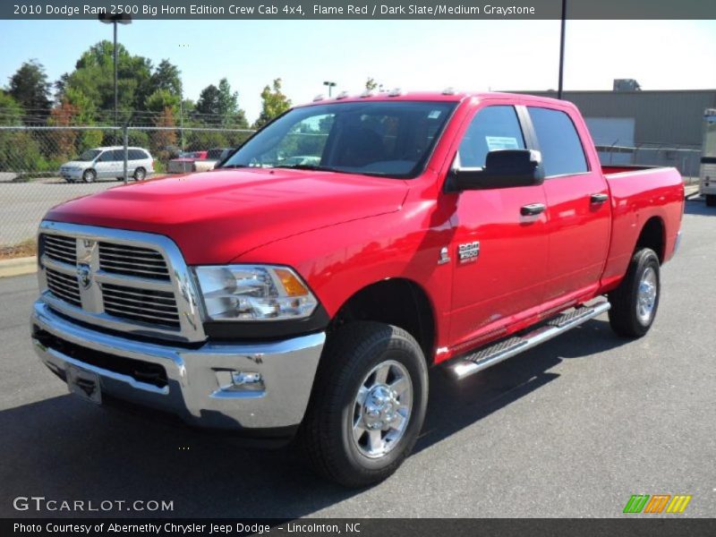 Flame Red / Dark Slate/Medium Graystone 2010 Dodge Ram 2500 Big Horn Edition Crew Cab 4x4